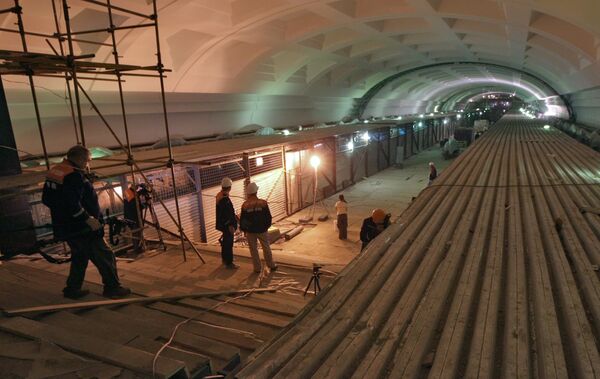 Строительство станции метро