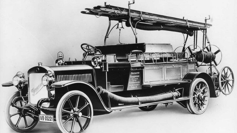 Пожарный автонасос Benz Grunewald, 1906 год