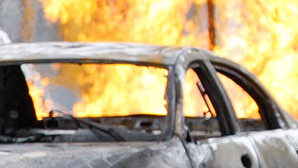 Восемь автомобилей сгорели при пожаре в Красноярском крае - МЧС