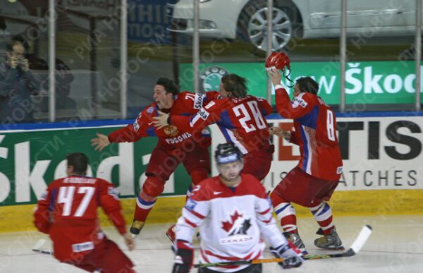 Сборная России выиграла финальный матч чемпионата мира 2008 по хоккею с шайбой со счетом 5:4