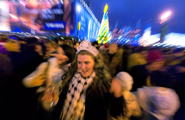 Встреча Нового Года-2009 в центре столицы