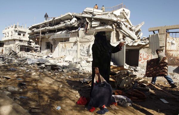 Последствия израильских бомбардировок в палестинском городе Рафах