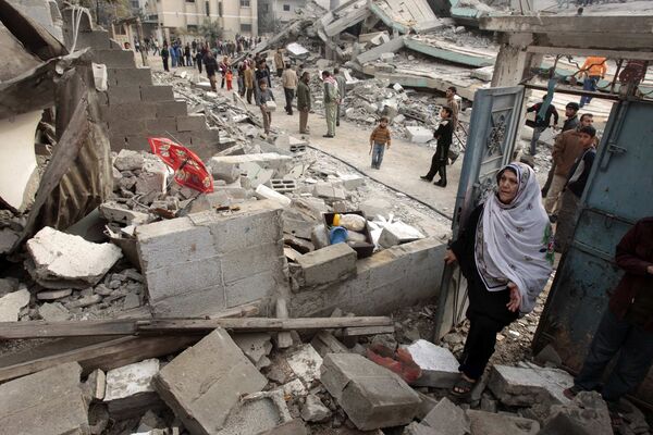 Последствия израильских бомбардировок в секторе Газа