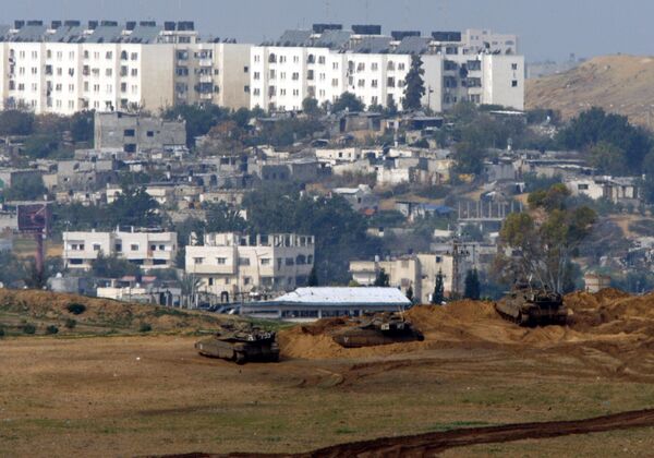 Израильские войска на северной границе сектора Газа