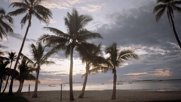 Песчаный пляж. Фиджи. Архивное фото