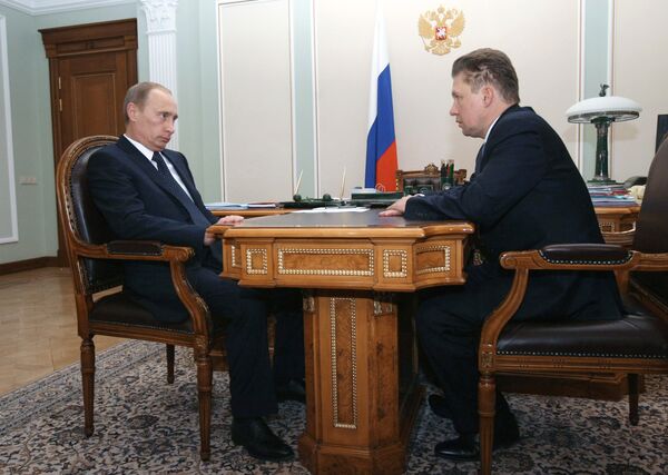 Встреча председателя правительства РФ Владимира Путина с председателем правления ОАО «Газпром» Алексеем Миллером