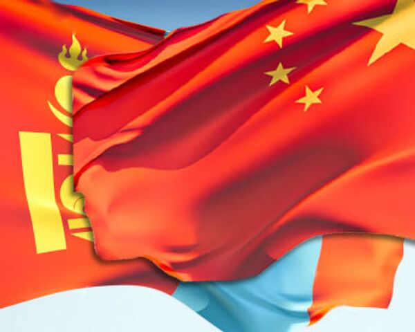 Флаг Монголии и Китая