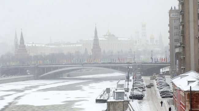 Зимний вид Москвы