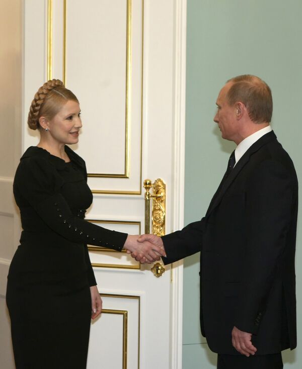 Встреча премьер-министров России и Украины Владимира Путина и Юлии Тимошенко