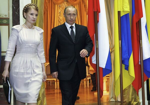 Председатель правительства РФ Владимир Путин встретился с премьер-министром Украины Юлией Тимошенко