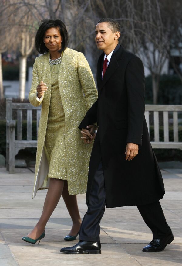 Барак и Мишель Обама в день инаугурации