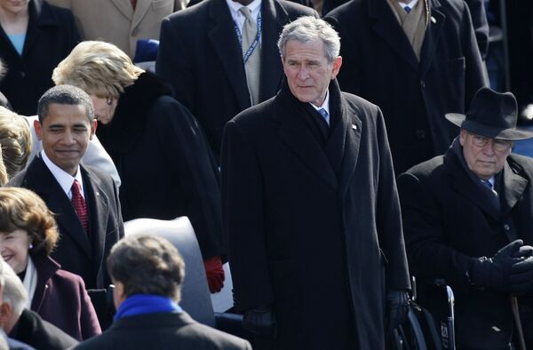 Джордж Буш на церемонии инаугурации Барака Обамы