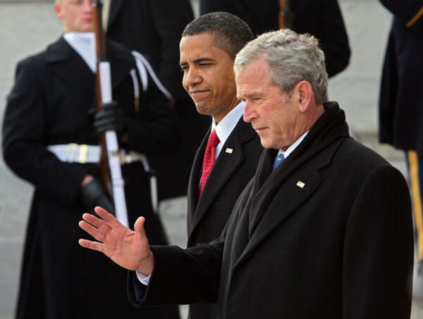 Бывший президент Джордж Буш и президент Барак Обама