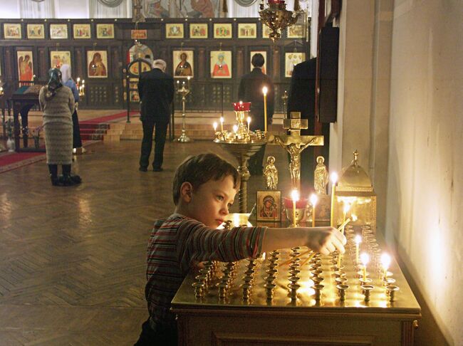 В Храме Св. великомученицы Татианы при МГУ