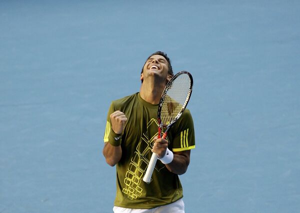 Фернандо Вердаско после победы над Энди Мюрреем на Australian Open