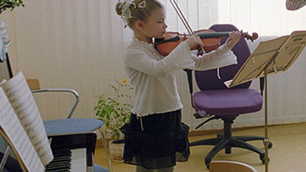 Занятие по классу скрипки 