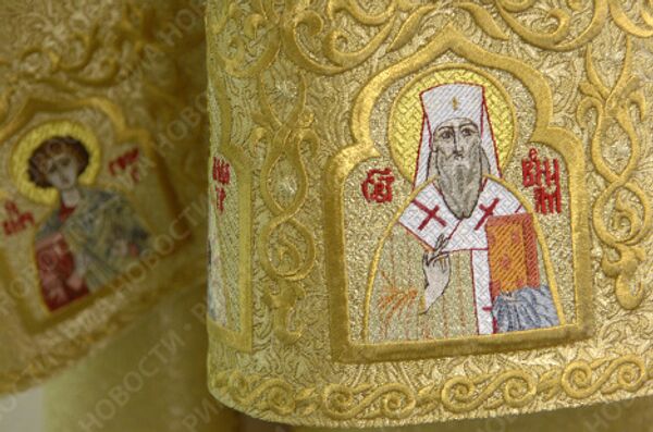 Облачение патриарха изготавливают на предприятии русской православной церкви Софрино