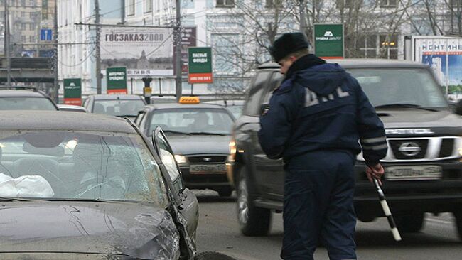 Две иномарки столкнулись на Садовом кольце, два человека ранены