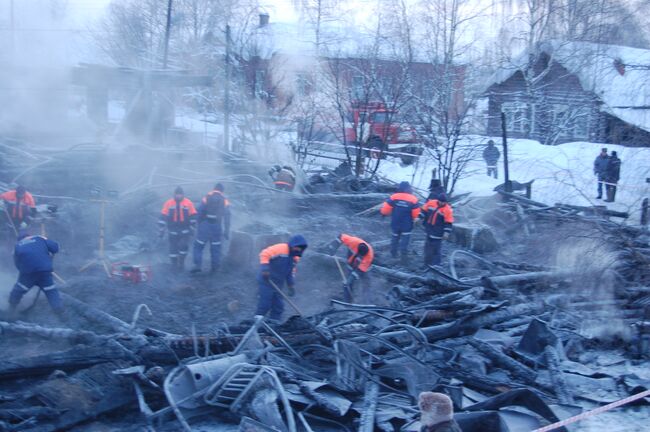 Пожар в муниципальном жилом доме