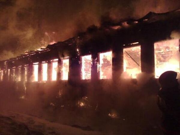 Пожар в муниципальном жилом доме