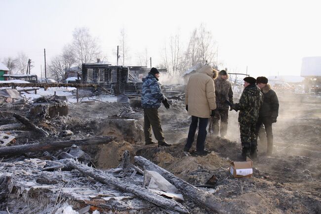 Пожар в муниципальном жилом доме