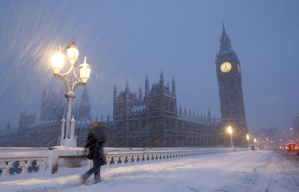 Снегопад в Лондоне