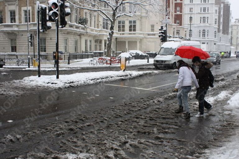 Снегопад в Лондоне