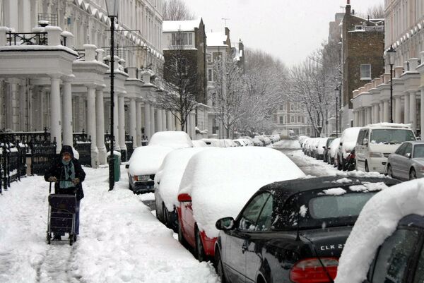 Снегопад в Лондоне