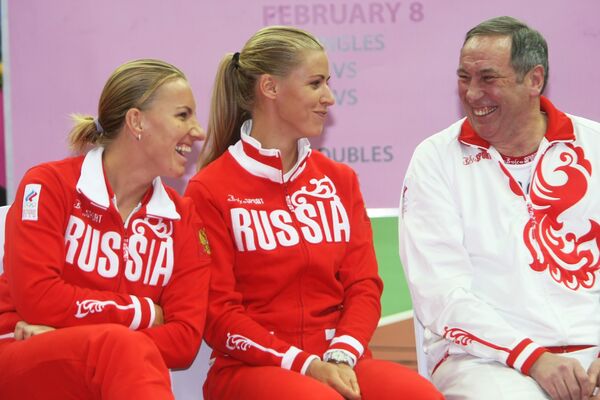 Жеребьевка четвертьфинального матча Кубка Федерации по теннису Россия-Китай прошла в Москве