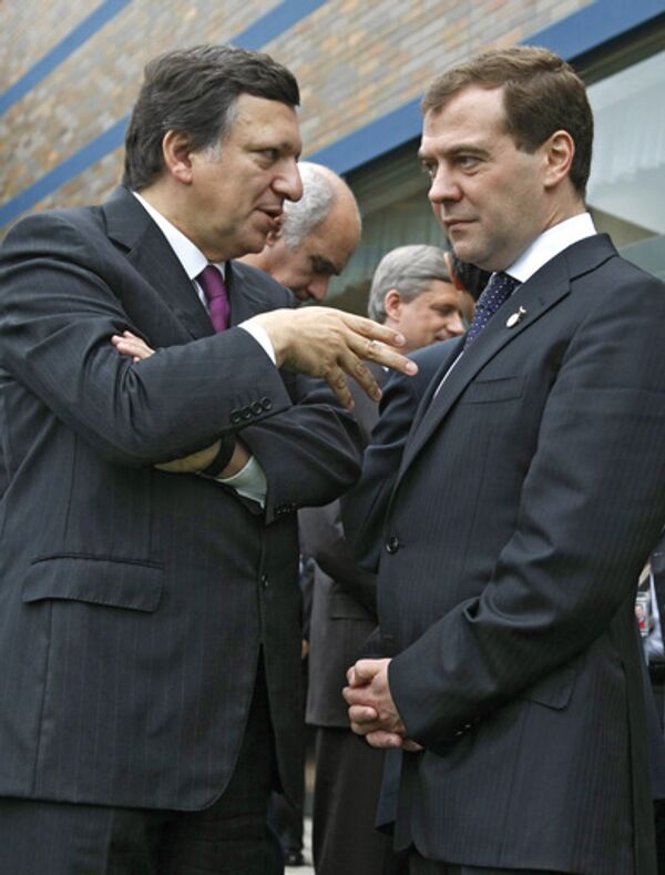 Жозе Мануэл Баррозу и Дмитрий Медведев