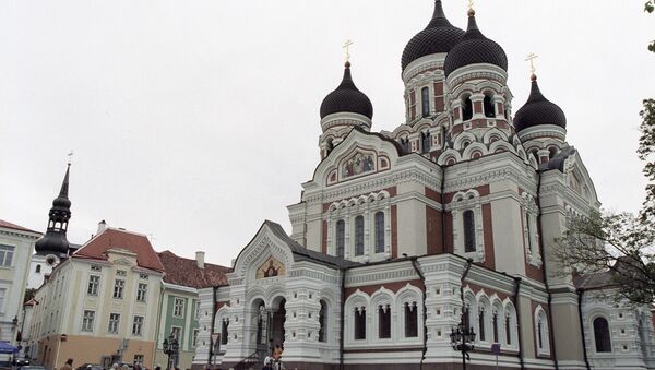 Кафедральный собор Святого князя Александра Невского, построенный в 1900 году в Таллине