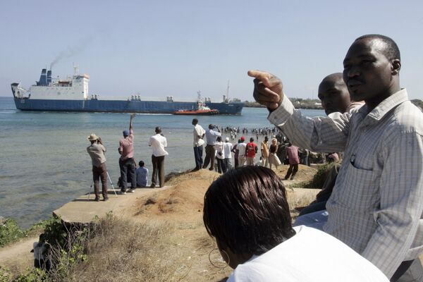 Faina в кенийском порту Момбаса