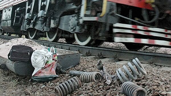 Вагон пассажирского поезда взорвался на железной дороге в Грузии