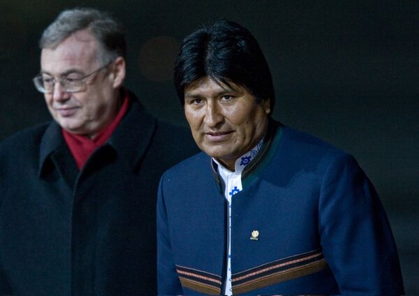 Встреча президента Боливии Эво Моралеса Аймы в аэропорту Внуково