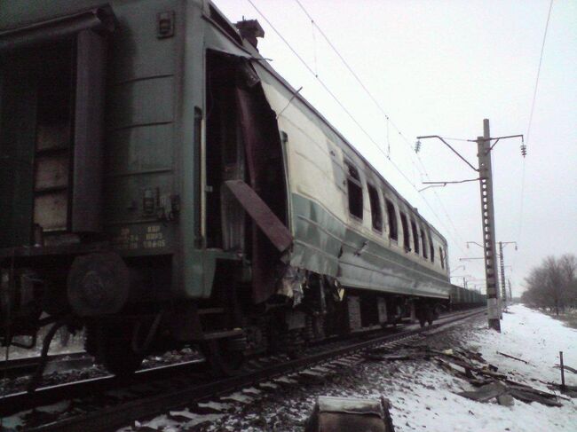 Взрыв вагона поезда