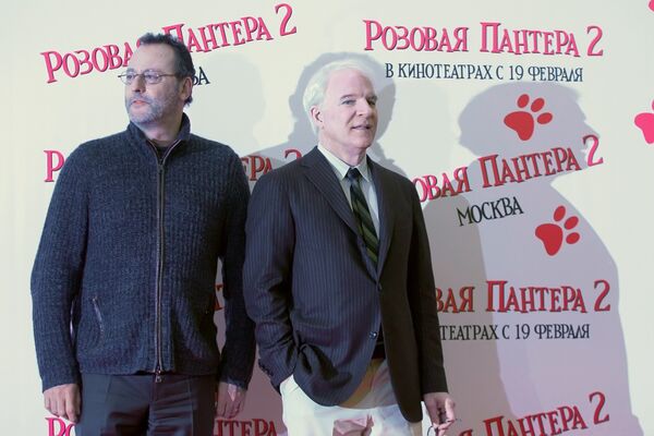 Актеры Стив Мартин и Жан Рено представили фильм Розовая Пантера – 2» в Москве