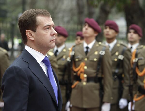 Дмитрий Медведев во время визита в Испанию
