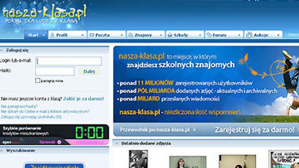 Скриншот сайта www.nasza-klasa.pl