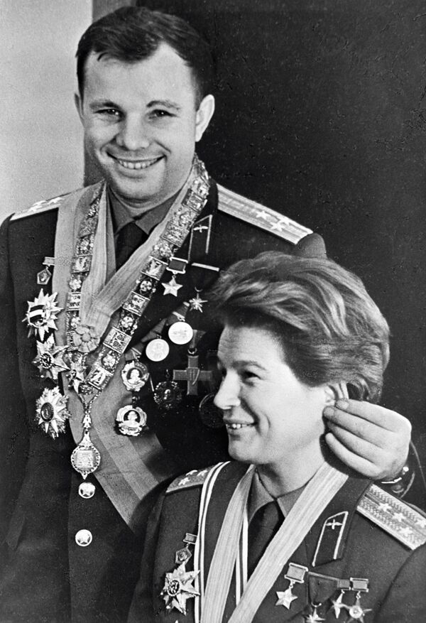 Гагарин и Терешкова
