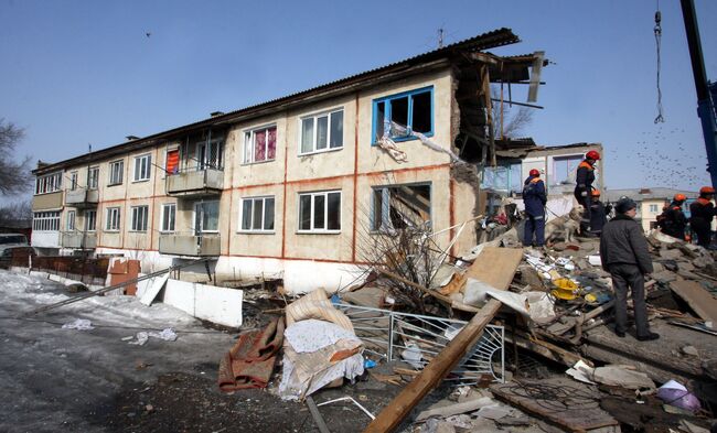 Взрыв газа в жилом доме в Приморье