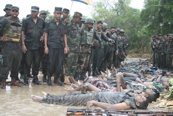 Уничтоженые бойцами армии Шри-Ланки боевики ТОТИ