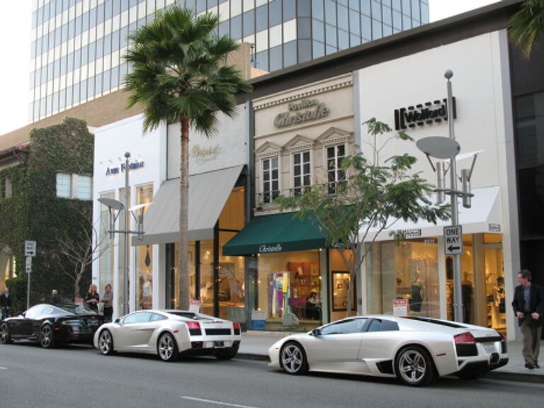 Улица Rodeo Drive в Лос-Анджелесе