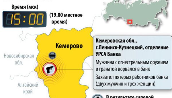 Захват заложников в банке в Кузбассе