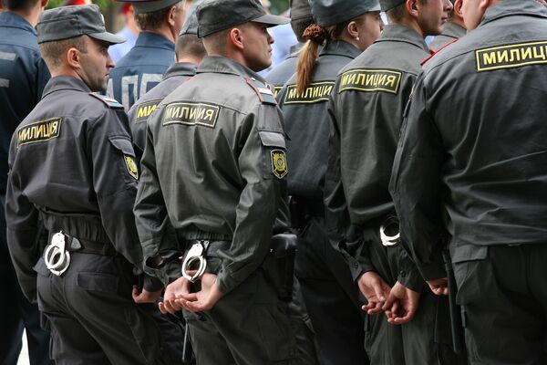 Гарнизонный развод личного состава милиции Новосибирского гарнизона