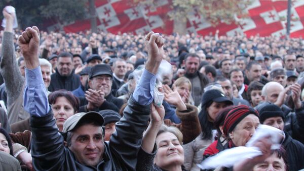 Акция объдиненной грузинской оппозиции прошла в центре Тбилиси