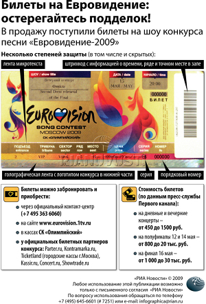 Билеты на Евровидение: остерегайтесь подделок!
