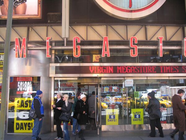 Музыкальный магазин Virgin Megastore закрывается в Нью-Йорке