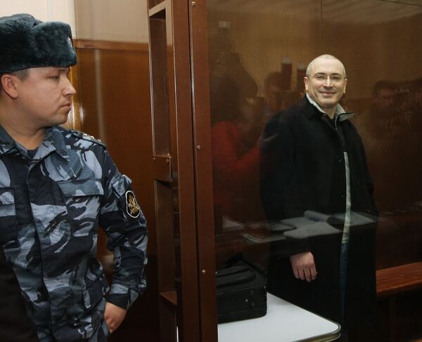 Михаил Ходорковский в зале суда