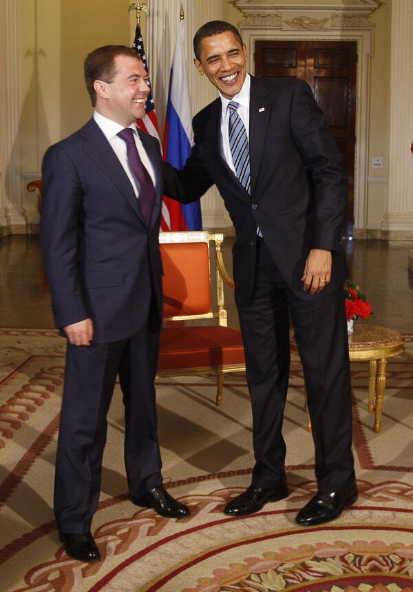 Дмитрий Медведев и Барак Обама 