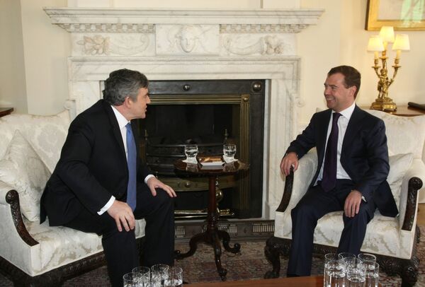 Встреча президента России Дмитрия Медведева с премьер-министром Великобритании Гордоном Брауном